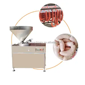 Máquina Susage, línea automática de producción de salchichas, máquina para hacer embutidoras con cortadora