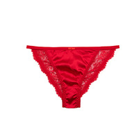 Celana Dalam Wanita 2026 Rajutan Solid Berenda Tipis Tanpa Jahitan Model Low-Rise Bernapas Seksi dengan Logo di Pinggang