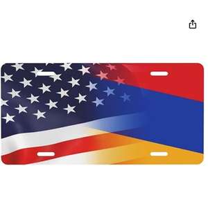 Plaque d'immatriculation patriotique Algérie et États-Unis, emblème 6 x 12 pouces, plaque d'immatriculation avant de <span class=keywords><strong>voiture</strong></span>, accessoire de décoration de <span class=keywords><strong>voiture</strong></span> - Product Image 6