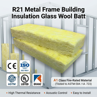 Panneau isolant en laine de verre ASTM E84 à haute résistance thermique avec cadre en acier, homologué UL723 R21, classe A1, pour l'Amérique du Nord