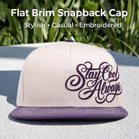 Gorra de Béisbol de 6 Paneles con Visera Plana, Logotipo Bordado en Algodón, Combinación de Colores, Gorras Ajustables, Gorra Urbana Personalizada para Hombre y Mujer