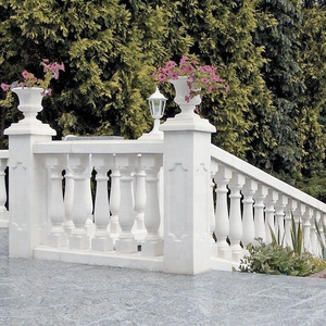 Colonnina Decorativa Moderna <span class=keywords><strong>in</strong></span> <span class=keywords><strong>Pietra</strong></span> per Esterni, Balaustra <span class=keywords><strong>in</strong></span> Marmo Bianco per Balcone e Villa - Product Image 4