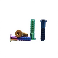 Vis Torx en titane anodisé coloré à émbout fraisé, fixation légère GR5 pour modification de moto