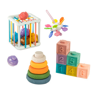 Jeu d'empilage de balles Manhattan pour l'éveil cognitif de la petite enfance, jouets en plastique pour enfants de 13 à 24 mois, tri, emboîtement, empilables - Product Image 3