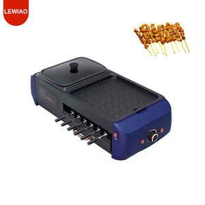 ZY Parrilla Giratoria Multifunción para Kebab, Asador Rotatorio Doméstico, Olla Caliente, Barbacoa sin Humo, Horno de Barbacoa - Product Image 1