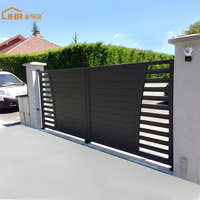 Puerta Batiente de Aluminio de Alta Resistencia, Comercial, para Entrada de Vehículos, Hotel, Patio, Automática, Eléctrica, Personalizada, OEM, Venta al Por Mayor