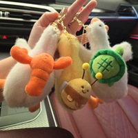 Mignon Pendentif en Peluche Super Doux en Forme de Grande Oie Blanche Extensible, Jouet Anti-stress Amusant, Accessoire Porte-clés pour Couple, Décoration de Sac et de Voiture