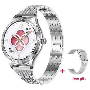 Drioshipping Montre avec Diamant 1.27 pouces BT Call IP67 Étanche Santé des Femmes Fréquence Cardiaque Pression Artérielle Reloj Smartwatch - Product Image 4