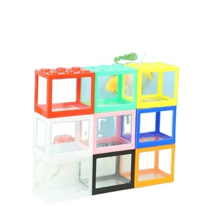 Acquario Impilabile per <span class=keywords><strong>Pesci</strong></span>, Mini Acquario all'Ingrosso per <span class=keywords><strong>Pesci</strong></span> Betta, Decorazione Fai-da-Te da Scrivania - Product Image 1