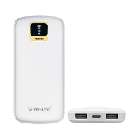 Conception de logo personnalisé Batterie Li-polymère 10000 mAh 12W Double sortie Banque d'alimentation portable avec USB Type C