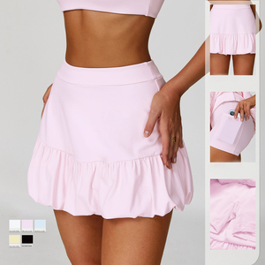 Rok tenis dua potong cepat kering, Bawahan kasual bernafas Anti paparan untuk olahraga lari kebugaran - Product Image 2