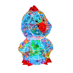 Lampe LED Iridescente Prismatique Écologique Faite à la Main, Alimentée par USB, Design Ferme Animale, Blanc Chaud, en Plastique, pour Poulailler (Poules, Coqs) - Product Image 6