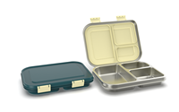 Boîte à lunch bento en acier inoxydable S304 brevetée CPCLFGBFDA, 1000 ml, étanche, sans danger pour les aliments, design rectangulaire pour bébés et enfants