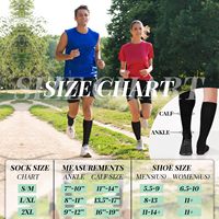 Chaussettes de compression graduée 20-30 mmHg avec logo personnalisé, antidérapantes, pour hommes et femmes, infirmières, grossesse, sport