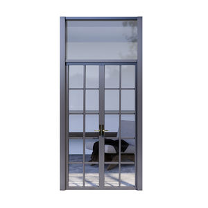 Puerta de Entrada de Aleación de Aluminio con Aislamiento Térmico y Resistencia a Huracanes, Puerta Francesa Abatible con Doble Vidrio para Villa - Product Image 3