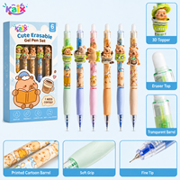 Stylo gel effaçable à la chaleur KAIX Clean Erasing OEM, encre bleue, boîte cadeau de 6 pièces, stylo gel effaçable par friction pour boutique de cadeaux, vente au détail