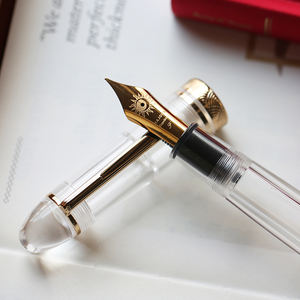 MAJOHN P140 Large Clear Fountain Pen No. 8 40 Pen <strong>Nib</strong> Hard Rubber Piston Large Capacity Absorbing Color <strong>Ink</strong> for Writing Gift Box - Product Image 2