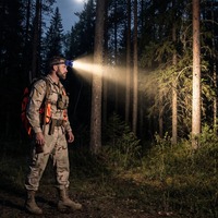 Lampe frontale de chasse super lumineuse K531, 18650, 1000 lumens LED, étanche IP65, réglable à 90 degrés, légère, portée 200-299 m, bleue