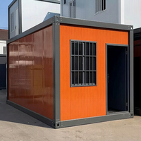 Garage modulaire temporaire détachable de 20 pieds, maison conteneur préfabriquée mobile en kit, bâtiment de bureau en panneaux sandwich