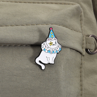 Cirque Style chat émail broche drôle Clown masque dessin animé broche revers Badge bijoux cadeau pour les amis