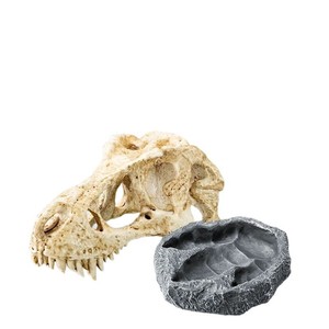 Caverna del nascondiglio del cranio del dinosauro con la piattaforma crogiolante per gechi e serpenti - Product Image 1
