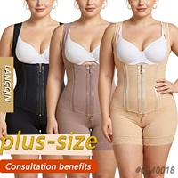 Corset gainant colombien pour femme, soutien abdominal à contrôle moyen, rembourrage fessier, séchage rapide, style vintage, grande taille, étape 1