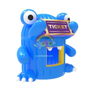 Cabane de jeu gonflable pour enfants en PVC bleu, modèle Monstre, pour extérieur, usage commercial - Product Image 2