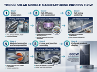 Panneau solaire 660W avec gestion optimisée de la température pour une production d'énergie stable dans les régions chaudes