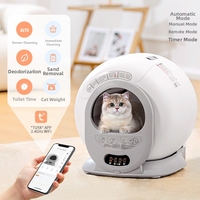 Bac à litière intelligent automatique pour chat, contrôle par application, grande capacité 65L, design entièrement fermé, contrôle des odeurs, anti-pincement, autonettoyant, breveté