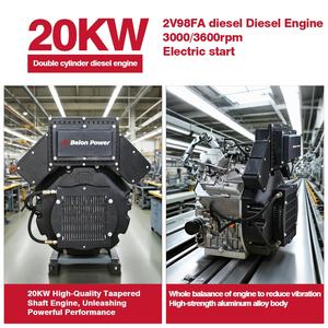 농업 워킹 트랙터 디젤 엔진, 27 마력 전기 시동 2 기통 V 공랭식 디젤 엔진 - Product Image 3