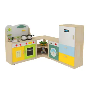 Préscolaire Jouer à Faire Semblant Meubles En Bois Enfants <span class=keywords><strong>Cuisine</strong></span> Maternelle Mobilier Scolaire - Product Image 2