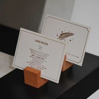 Table créative en bois, présentoir de bureau, décoration en bois massif, porte-cartes pour documents d'affaires, souvenir