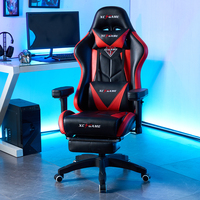 Chaise de jeu moderne pour ordinateur, chaise gamer avec vérin à gaz classe 3, confortable, inclinable et pivotante