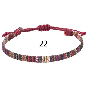 Zooying Bohemian Nepal cotton woven bracelet environmentally friendly color versatile friendship hand rope Bracelet