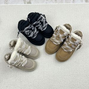 Sepatu Bot Salju Wanita Eropa Berkualitas Tinggi, Penambah Tinggi Badan, Original Terbaru, Anti Air, Berkualitas Tinggi, Sepatu Bot Salju Musim Dingin UG - Product Image 3
