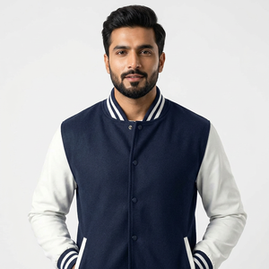 <b>Men's</b> Jackets Custom High Street Style <b>Man</b> Varsity Jacket Fine Quality with Your Own Logo Printed in Different Colors Winter - Product Image 1