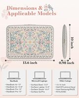 Housse d'ordinateur portable personnalisée à motif floral bohème, étui pour ordinateur portable imprimé pour ordinateurs portables de 13 à 14 pouces