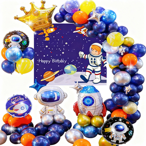 Set di Palloncini a Tema Spaziale per Festa di Compleanno di Bambini e Ragazzi, Decorazione con Palloncini in Foil a Forma di Razzo e Astronauta - Product Image 1