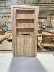 <span class=keywords><strong>Porta</strong></span> a Scomparsa in Legno Massello Insonorizzata con Libreria Integrata per Camera da Letto e Villa, Apertura Manuale Personalizzabile - Product Image 4