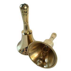 All'ingrosso metallo ottone manubrio di natale tavolo campana di ricevimento cena a mano campana Hotel scrivania suoneria - Product Image 5