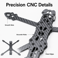 Produsen Rangka UAV Grosir Kustom 3K Twill CNC Machined dengan Pelat Serat Karbon Rangka UAV Ringan Kekuatan Tinggi yang Kokoh