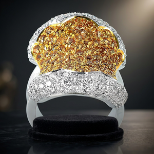 Anillo de cóctel con forma de corona y diamantes engastados en plata 925, estilo lujoso, joyería unisex para fiestas - Product Image 4