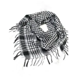 Shemagh arabo sciarpa da uomo con collo a testa Arab Wrap kefiah tattico palestinese kefiah in cotone sciarpa calda