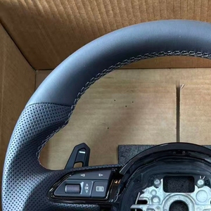 Volante in Pelle per Auto <span class=keywords><strong>Audi</strong></span> B8 B9 <span class=keywords><strong>A1</strong></span> A3 A4 A5 A6 S3 S4 S5 S6 S7 RS3 RS4 RS5 Q3 Q5 Q7 RS6 R8 TT A7 TTRS Accessori Auto - Product Image 3