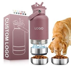 Özel <span class=keywords><strong>pet</strong></span> besleyici 1000ml 32oz termos bardak seyahat kamp yalıtımlı çift duvar 3 1dog su şişesi paslanmaz çelik - Product Image 1