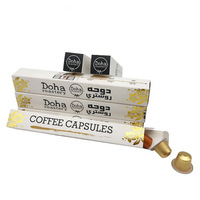 Capsule de café rectangulaire écologique et recyclable avec doublure en éponge, pelliculage mat à l'or et revêtement UV, vente en gros à prix abordable
