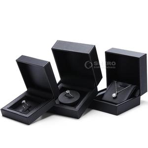 Factory Direct Black Pu Jewelry Box High End Gift Case for Diamond <b>Ring</b> Earring Jewelry <b>Storage</b> - Product Image 6