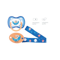 Sucette pour bébé sans BPA avec attache de sécurité et boîte de rangement hygiénique en PP, sucette en silicone anti-chute