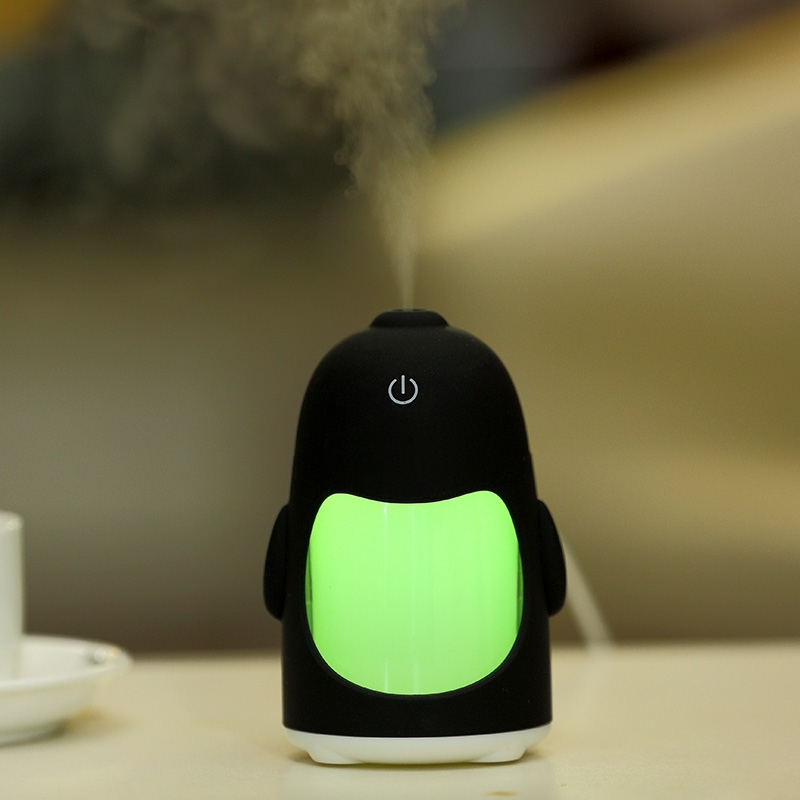 Pingouin Humidificateur/brume fraîche d'air chaud de bureau d'usb portatif mignon vaporisateur pour les rhumes