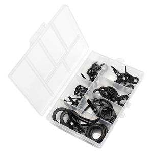 Vente chaude 35 pièces composants de <span class=keywords><strong>canne</strong></span> à pêche accessoires <span class=keywords><strong>remplacement</strong></span> bricolage céramique acier inoxydable rouleau Guides <span class=keywords><strong>anneau</strong></span> et embouts ensembles - Product Image 1